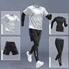 Conjunto blanco de cuatro piezas C [transpirable, de secado rápido, deportivo]