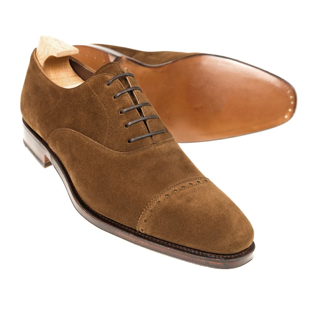 men's brown suede oxford shoes