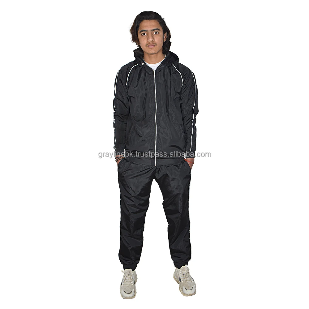 New Design 3m Reflective Pipping Nylon Tracksuit Set Windbreaker Tracksuit Sets For Men Buy