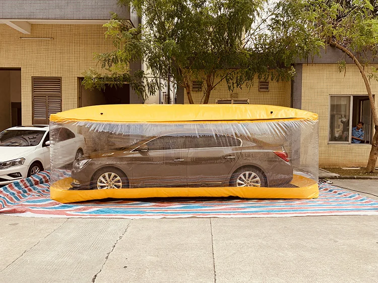 Custom Universal Waterproof Flood Protection Inflatable Car Cover for Outdoor Garage Use