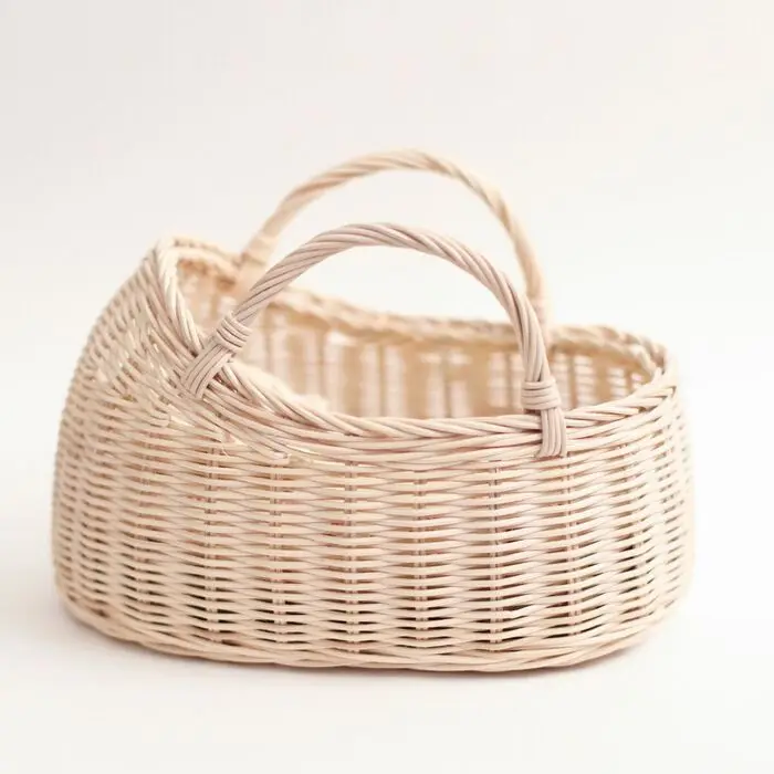 Modern Design Rattan Bassinet Cradle For Doll Rattan Baby Cot Nordic ...