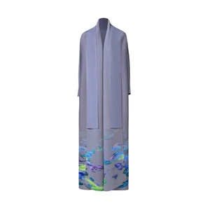 2025 Latest Design Wholesalers Dubai Printed Miyake Pleated Abaya Free Size Casual Ladies Elegant Abaya Pleated Robe
