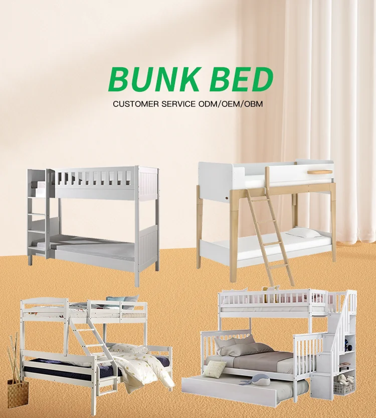 Factory Customized Solid Wood Bunk Beds Pine Bunk Bed With Ladder Buy
