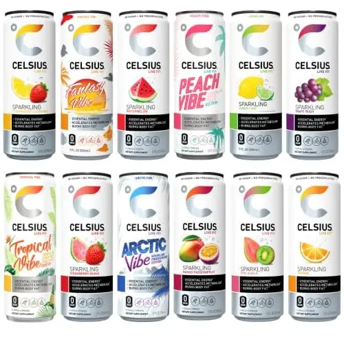 Celsius Assorted Flavors Official Variety Pack,Functional Essential