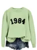 Olive green sweatshirt (black font)