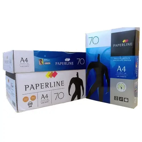 Wholesale White Paperline Double A Letter Size A3 A4 8.5x11 Paper 70gsm 80 gsm 500 Sheets Copy Paper Reams for Printer