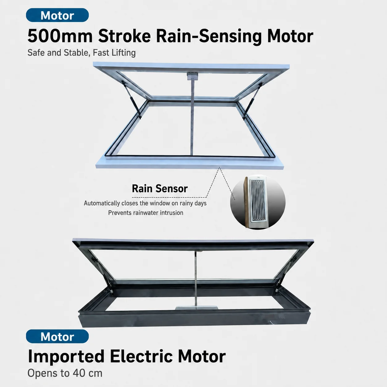 Rain Sensor Hidden Motor, Aluminum, Roof - detail 24