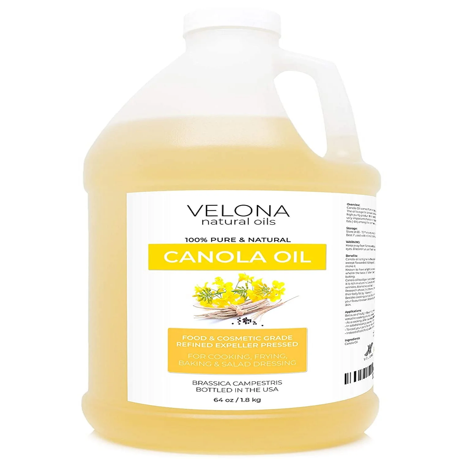 Premium Bulk Refined Canola Oil / Rapeseed Oil Refined Canola Cooking