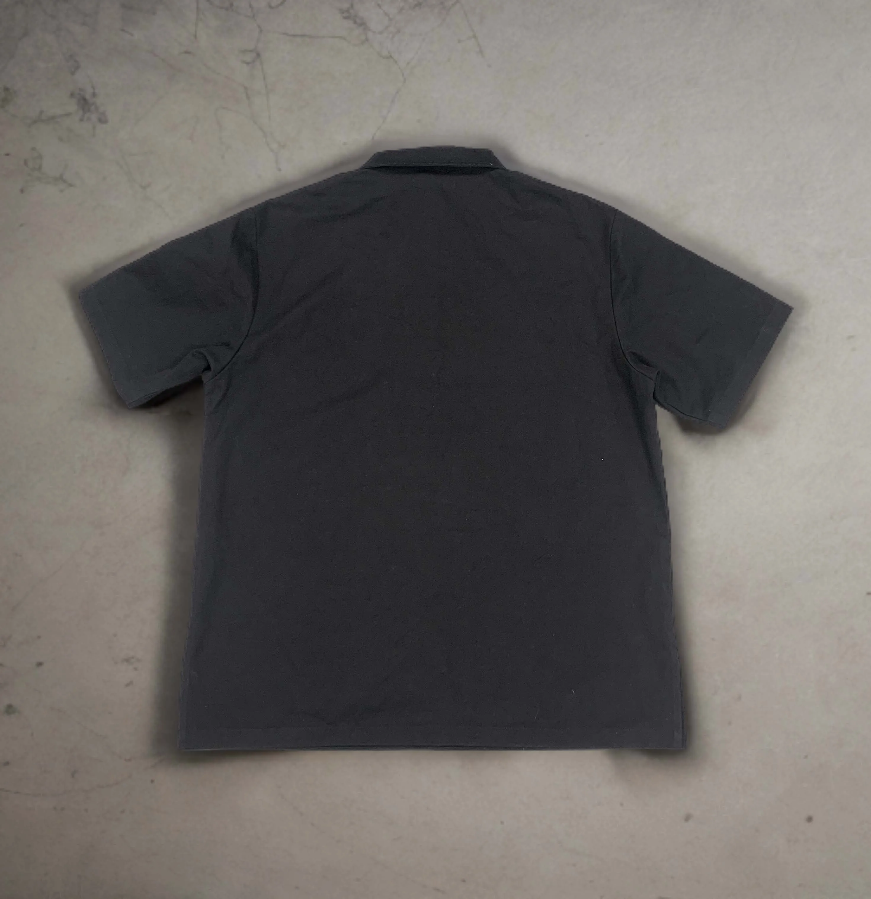For Designer Streetwear T-shirt Half Zip Short Sleeve Duck Canvas Graphic Printed Long Oversized Boxy Vintage Work Shirts Men gallery 3