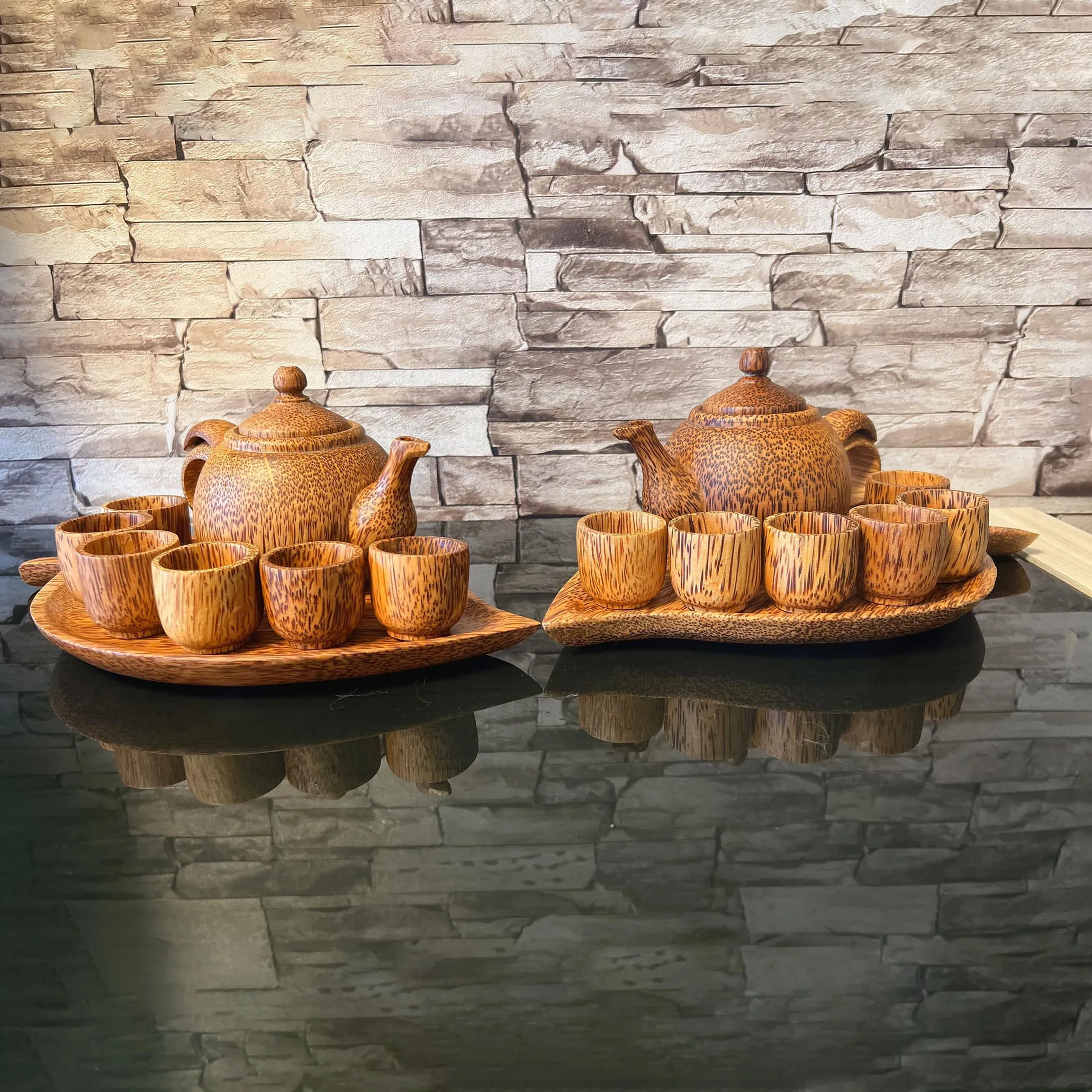 Wholesale Vietnamese Coconut Wooden Tea Sets - Eco-friendly