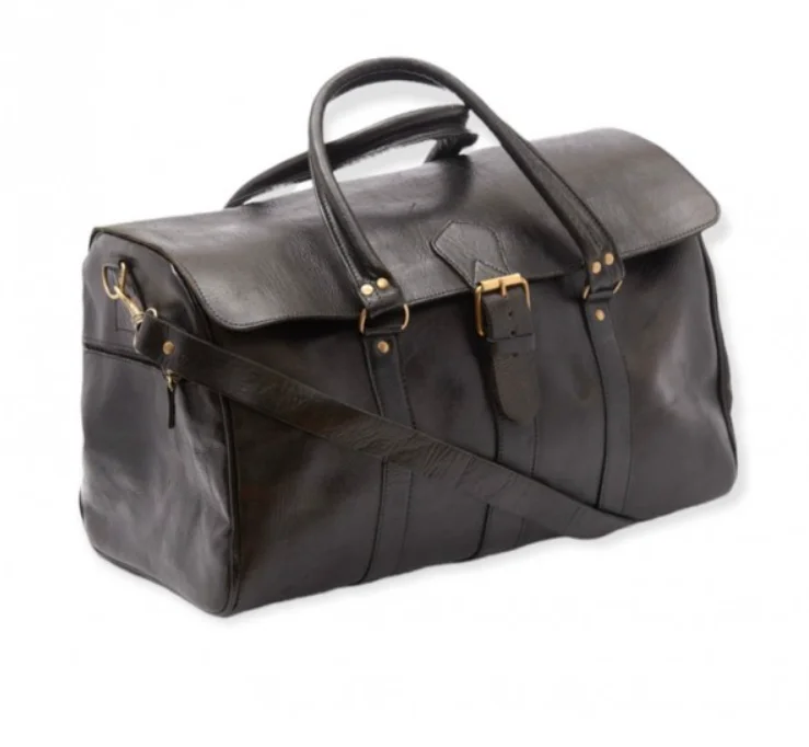 Genuine Leather Duffle Bag Handmade Moroccan Bags In Natural Leather