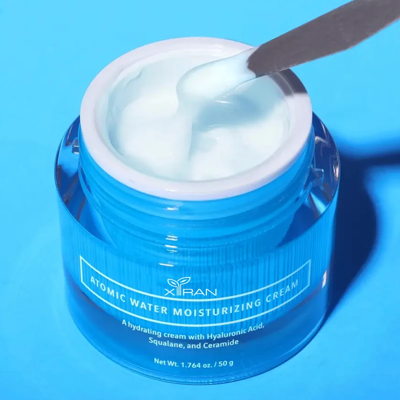 Private Label Water Drop Face Cream Korean Hyaluronic Acid Anti Aging Squalane Hydrating Atomic Water Moisturizing Face Cream