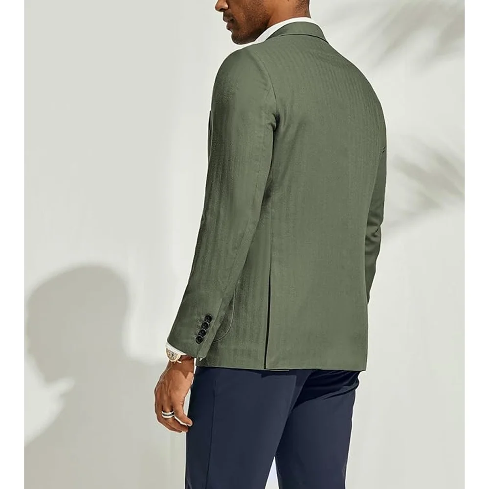 Mens Casual Sport Coat Blazer Two Buttons Lightweight Business