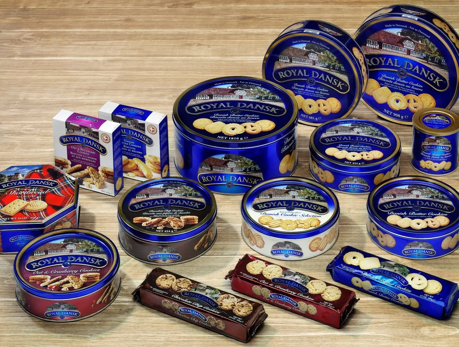 ロイヤルダンスク ホワイトチョコ＆ラズベリークッキー 250g 12セット