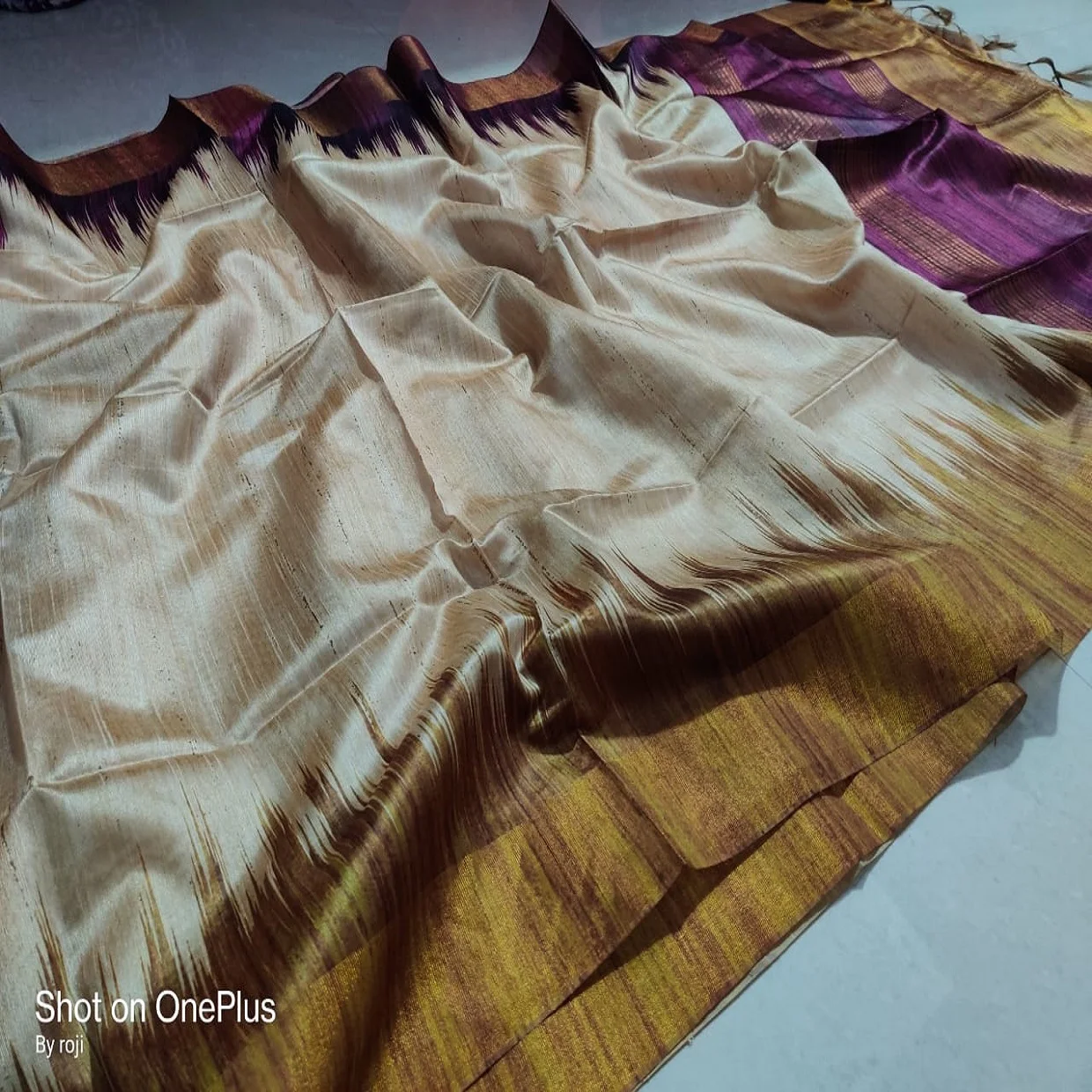 Custom Made Pishwas Saree Handcrafted Intricate Pattern Blend of Red and Shimmering Gold Hues. Ideal for Wedding and Party