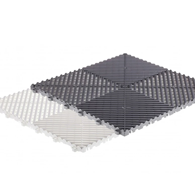 Interlocking Garage Tiles Grey Interlocking Plastic Base for Tile PP Modular Floor