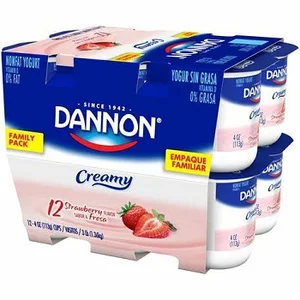 Dannon Creamy Nonfat Strawberry Yogurt 4oz Wholesale Delicious and Convenient Yogurt for Your Daily Consumption