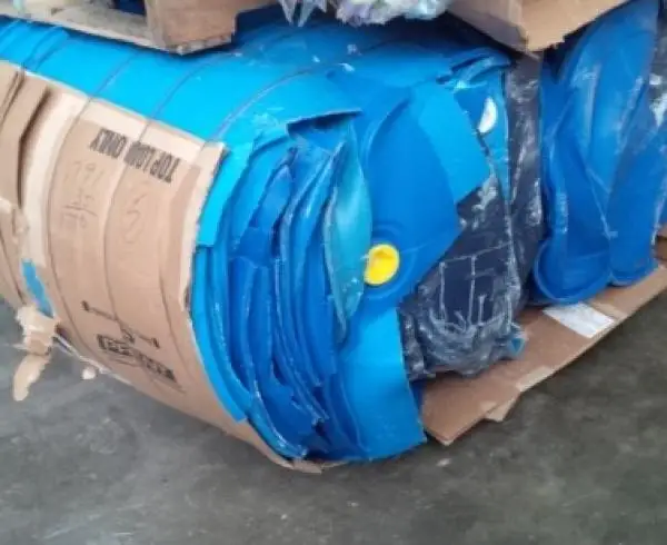 HDPE Blue Drum Plastic Scraps, Recycled Blue HDPE Scraps Top