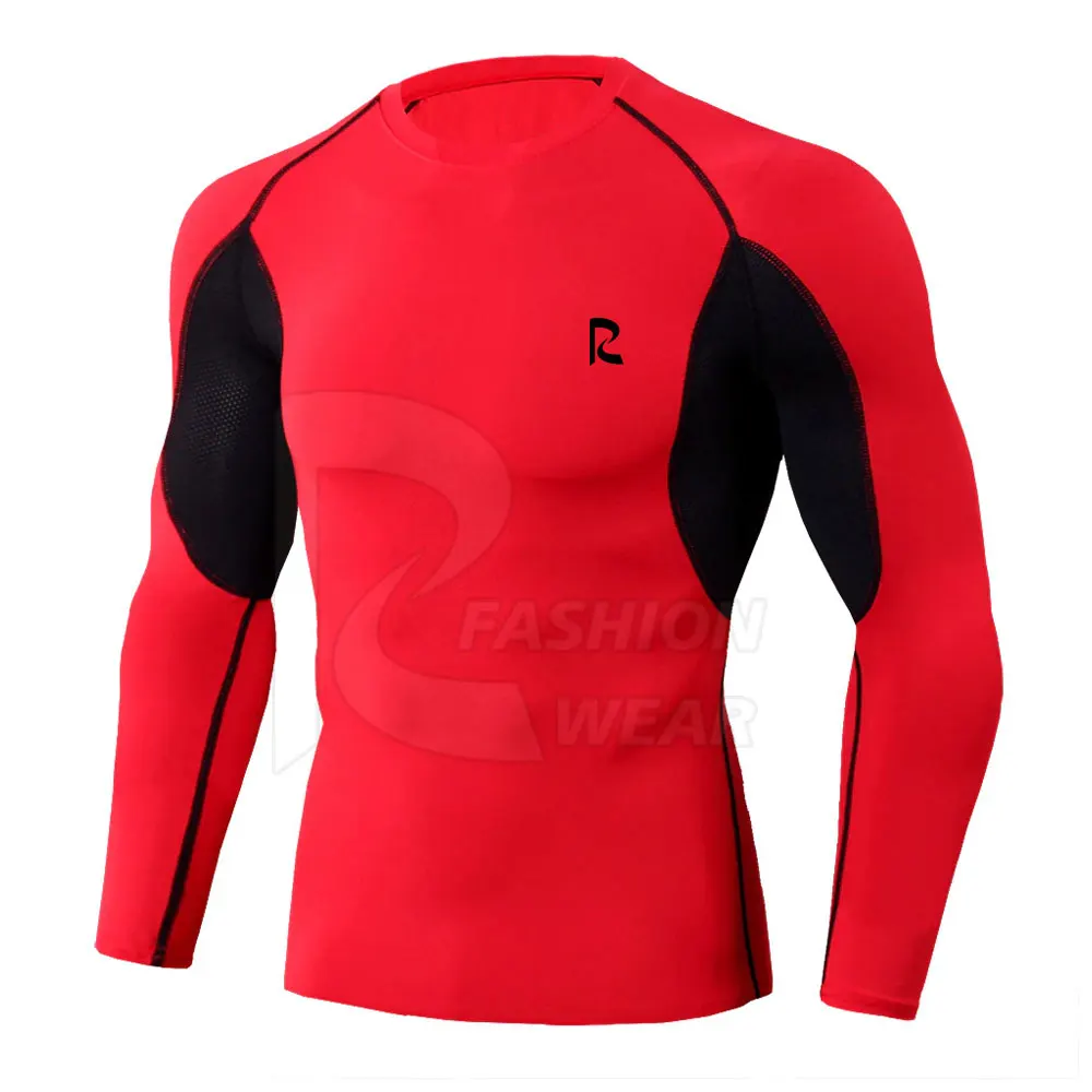2022 Latest Design Men Rash Guard Solid Color Men Long Sleeves Rash