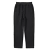 Plush [straight] black sports pants