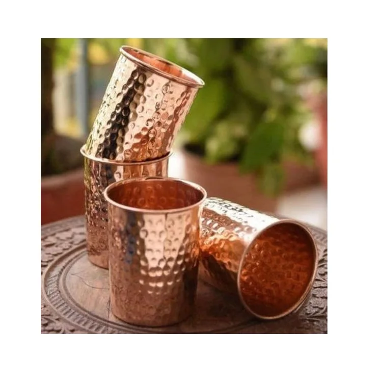 Latest Design Copper Glass Set Of 4 Pure Copper Glasses Premium Quality