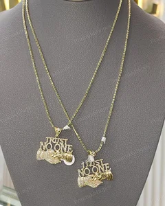 925 Silver Moissanite Pendant Custom Order Letter Pendant 18 KT Yellow Gold Plated Necklace For Men And Women At Affordable Cost