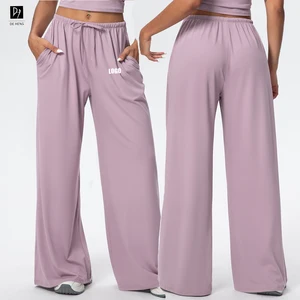 2026 New Simple Brushed Elastic Waist High Waist Hip-lifting Solid Breathable Workout Outdoor Yoga Pants