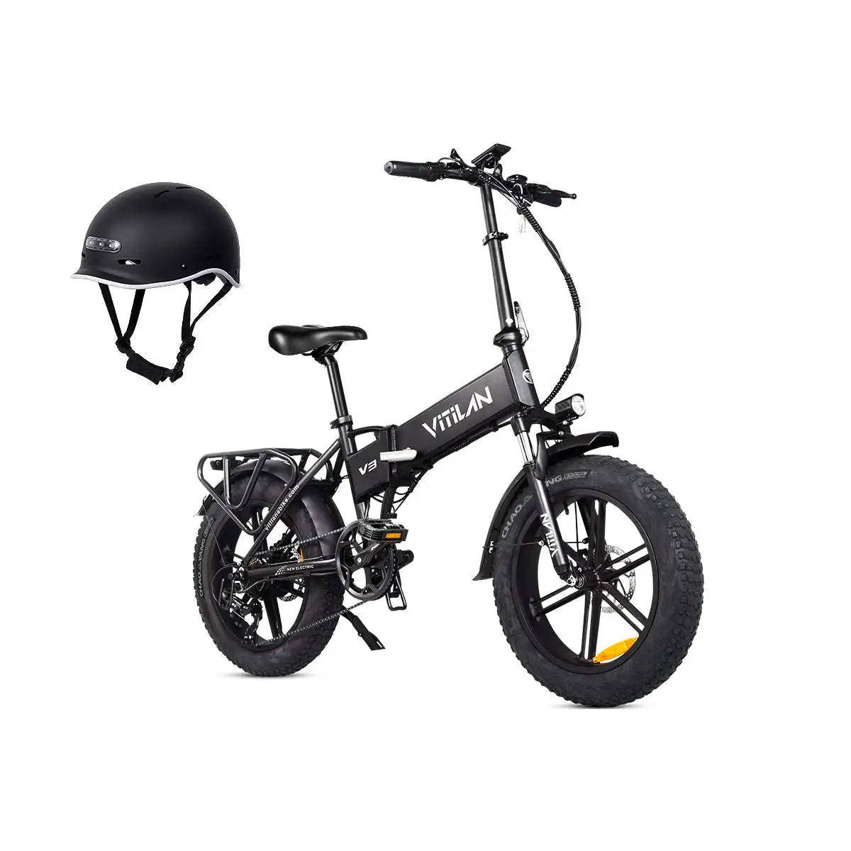 V3 2.0 Adult All Terrain Electric Folding Bike with Fat Tires