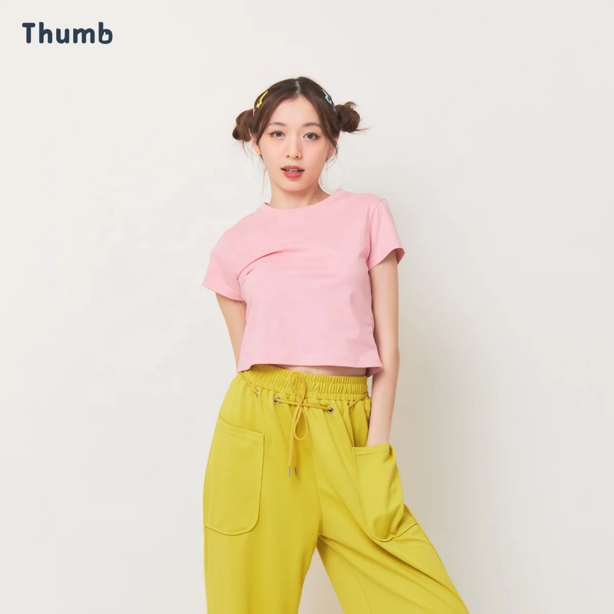 Cotton White Crop Top for Women T Shirt Custom Logo Design
