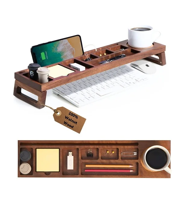 Органайзер для стола из орехового дерева