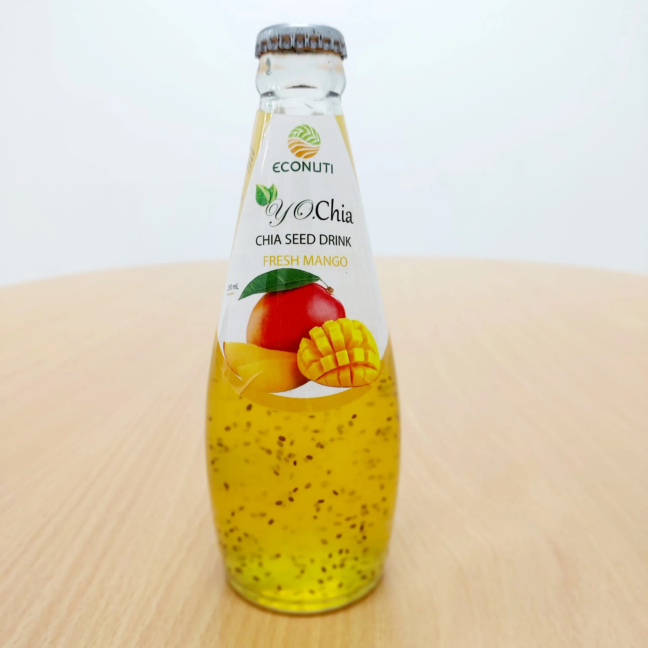 Напиток из семян Чиа натуральный фруктовый вкус киви стеклянная бутылка 280 мл OEM заводская цена