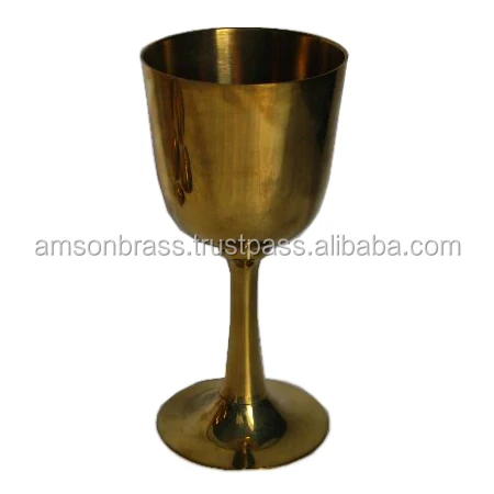 goblet hammered brass goblet wine glass