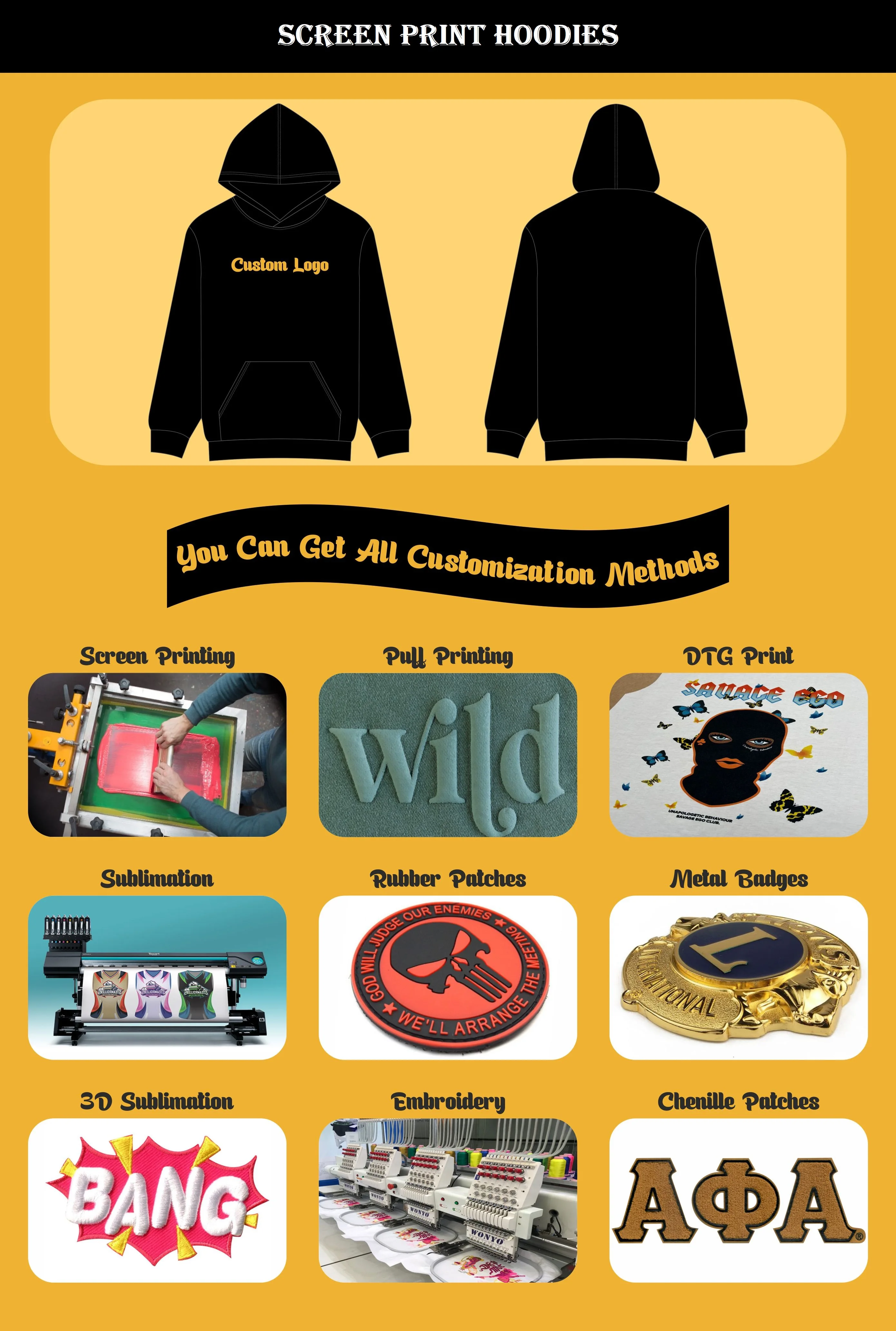 Oem 2024 Designs Luxury Oversized Blank Plain Screen Printed Graphic