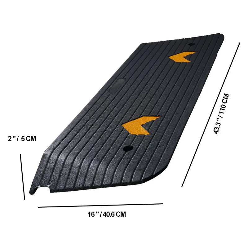 Odorless Slipless Reflective Rubber Home-use Ramp Threshold Ramp for Mobility Scooter , Motorcycle supplier