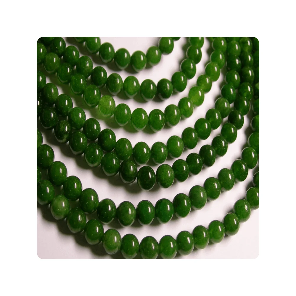 Nephrite Jade 6mm Gemstone Round Beads Strand 15 Inch Metaphysical Bead ...