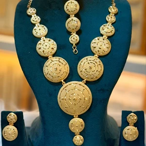 Dubai Classic Vintage Jewelry Set 24K Gold Plated Brass for Wedding Party Engagement and Anniversary-a Stylish Gift Idea