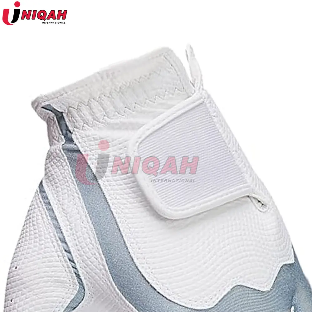 High Quality Mens Golf Gloves Premium Japanese Synthetic Leather Cabretta Leather White Denim Blue Stretchable Design for Sports
