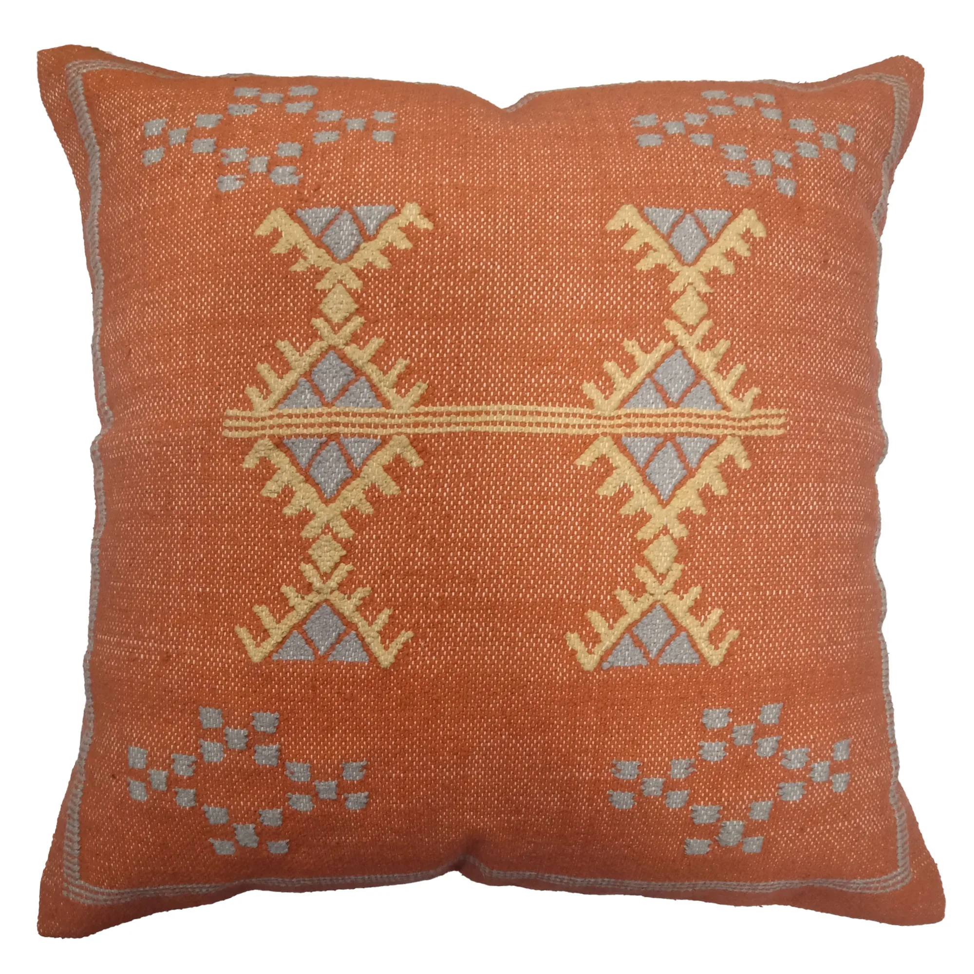 Handwoven Sabra Lumbar Pillow Cover Handloomed Farmhouse Decor