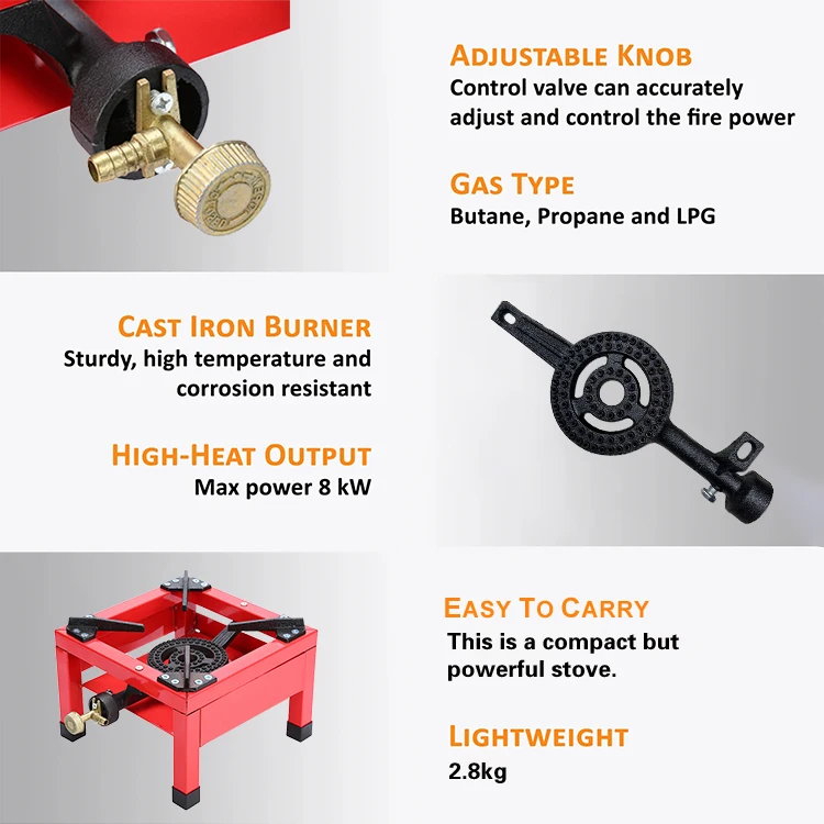 Kitchen Gas Wok Stove Cast Iron Gas Burner Cast Iron Stove Kompor Gas