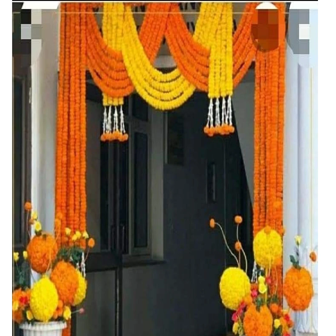 Artificial Flower Hanging Garland String Toran for Wedding Engagement Outdoor Office Stage Diwali Wall Hanging Flower Decor