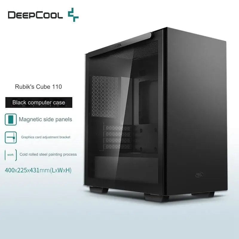 DEEPCOOL Magic Series PC Case M-ATX Side Tempered Glass White Supports 360mm AIO Gaming MATX Chassis