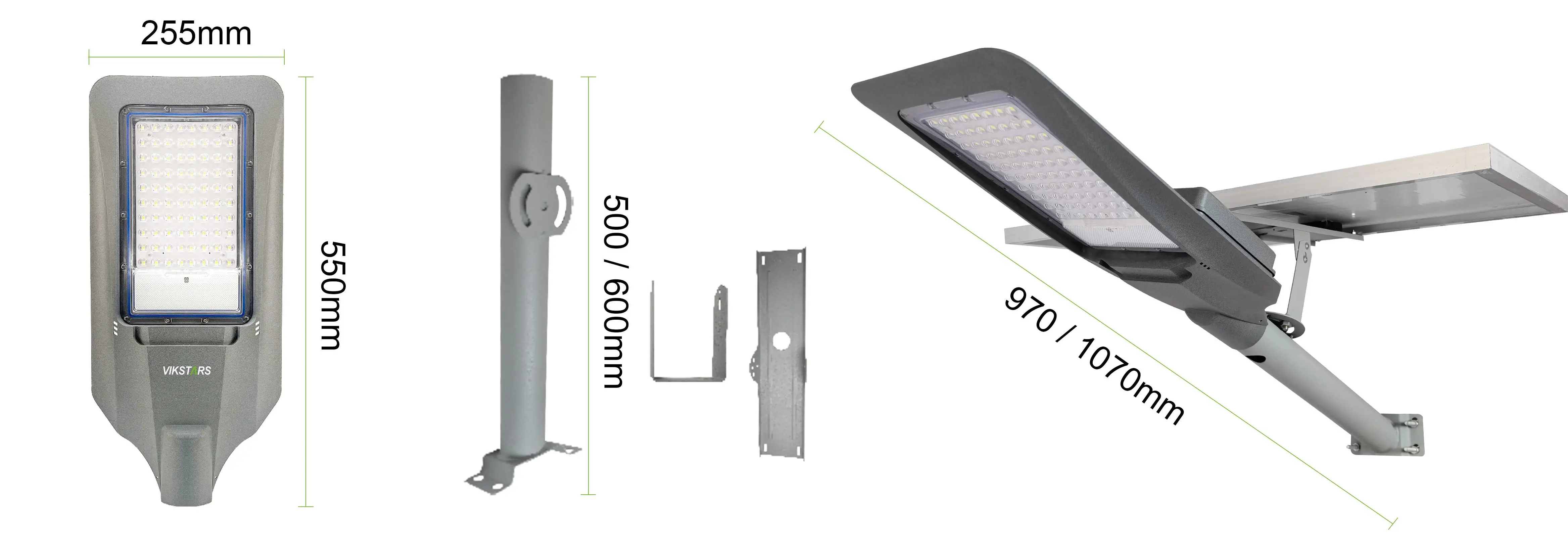 300w 500w 600w 1000w 1600w Solar Street Light High Lumen 170lm/W For Road / Street Led Solar Lights