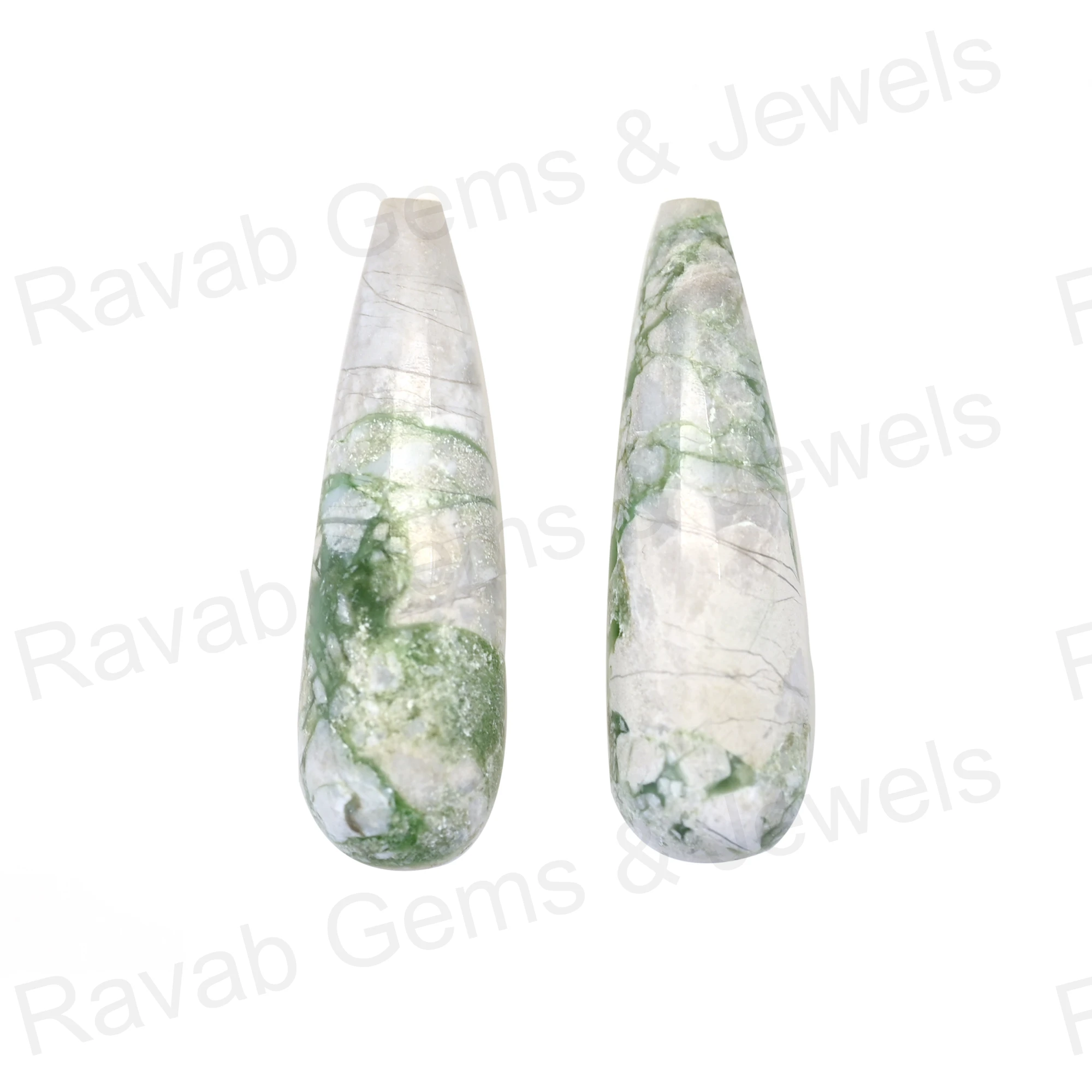 New Arrival 9x30mm Natural Variscite Beautiful Smooth Drop Shape