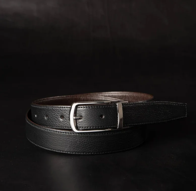 Factory Direct Sale-Full Grain Leather with Steel Buckle Direct from Pakistan Business Men Genuine leather belt good quality