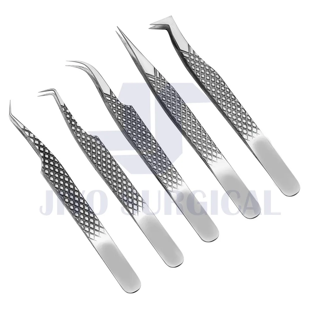 Stainless Steel Custom Tweezers Eyelash Extension Tweezers Custom