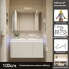 100 storage mirror cabinet + ceramic integrated basin