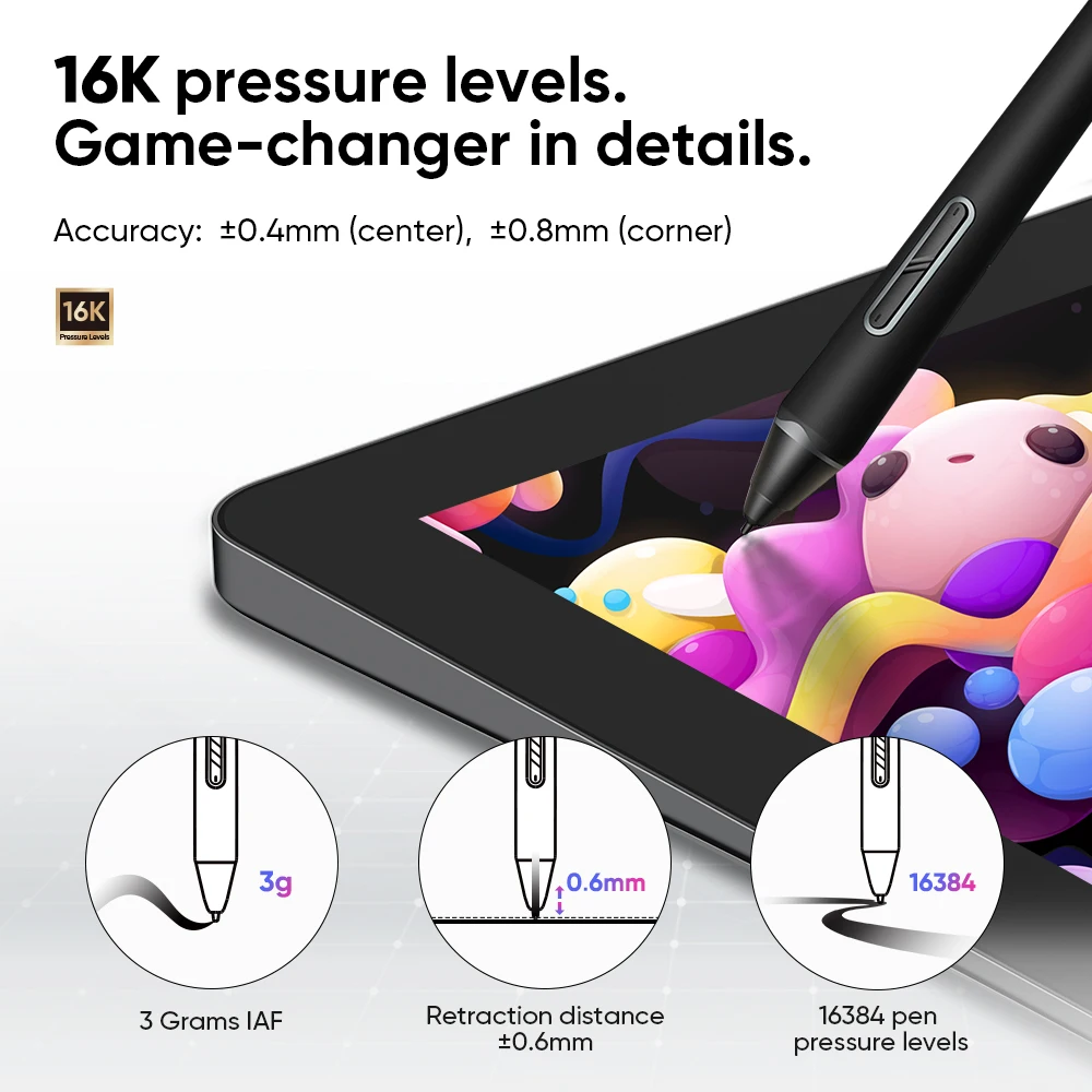XPPen X3 Pro Roller Stylus 16K Pressure Levels 20% Higher Accuracy Battery Free Stylus Compatible For Xppen Artist Pro 14 16 Gen2 Artist 22 Plusdeco Pro Gen2 Series Drawing Tablet