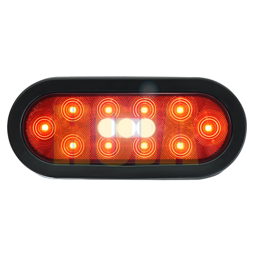 LED Oval Stop/Turn Tail Light – Grommet Mount For Truck, Trailer, Car Hauler, Semi