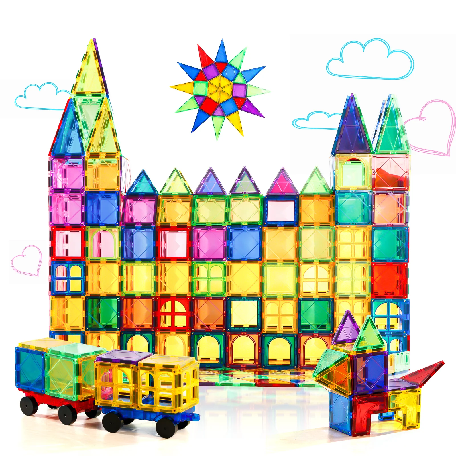 Blocchi da costruzione magnetici | Mattoncini per bambini | Blocchi da