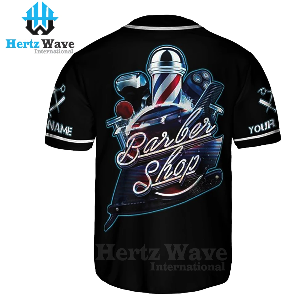 Wholesales Barber Smock Custom Logo Sublimation Barber Shirts